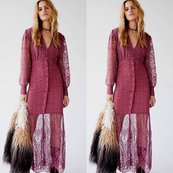 Free People Night Cap Siena Lace - Picture 1 of 12